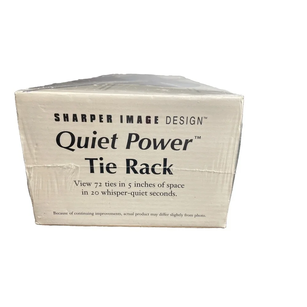 NEW Sharper Image Design Quiet Power Tie Rack View 72 Ties